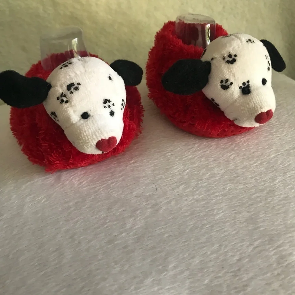 Rare Vintage Baby Dalmatian Puppy Slippers